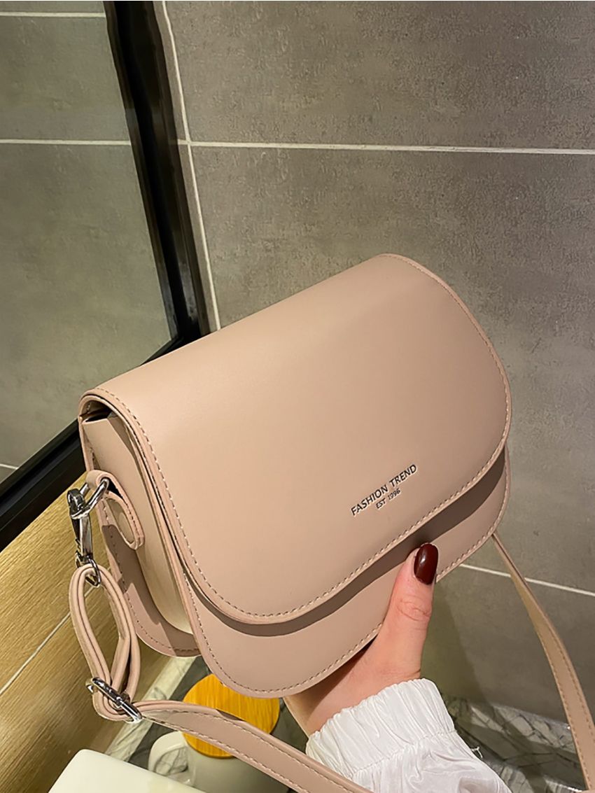 Mini Letter Detail Flap Saddle Bag