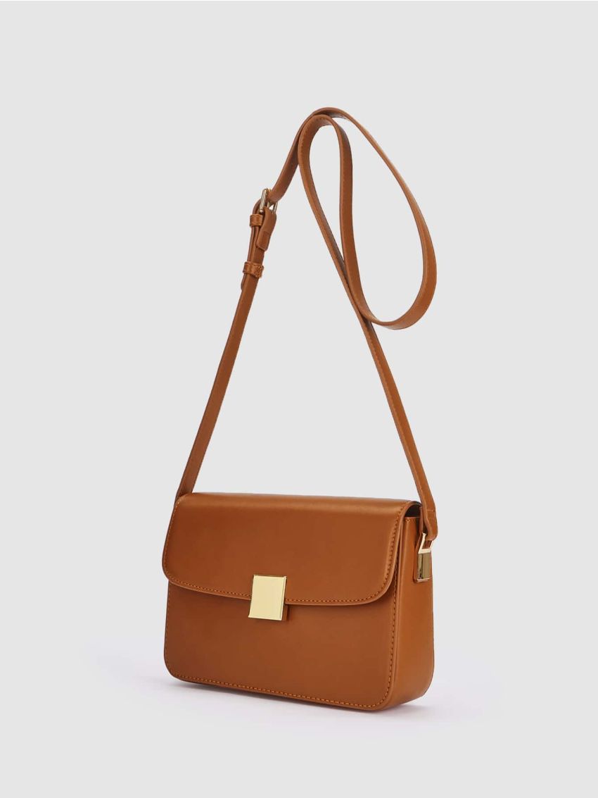 Metal Decor Flap Square Bag