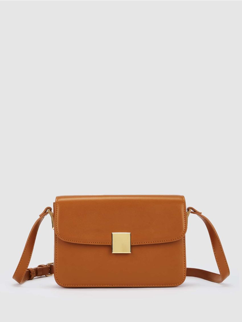 Metal Decor Flap Square Bag