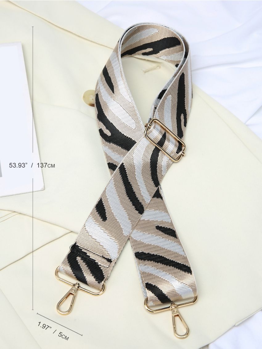 Zebra Striped Pattern Bag Strap