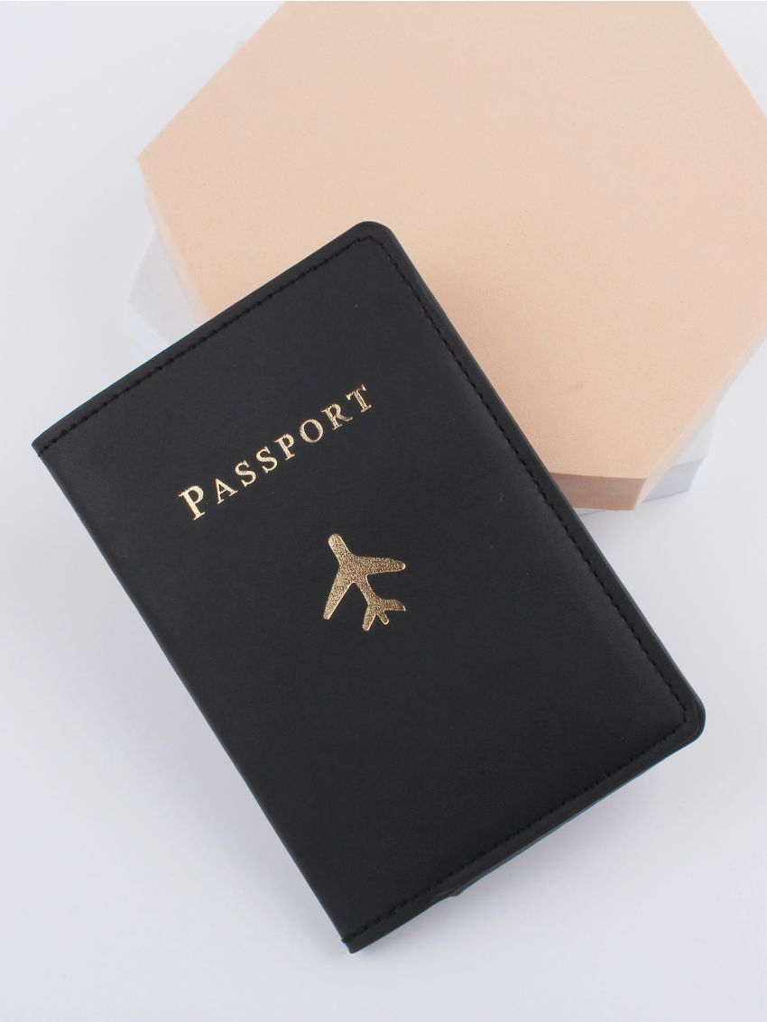Letter Graphic Passport Case