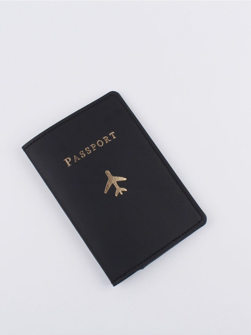 Letter Graphic Passport Case