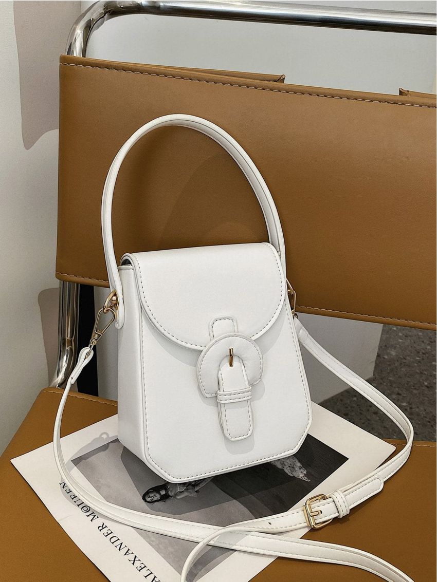 Buckle Detail Flap Novelty Bag