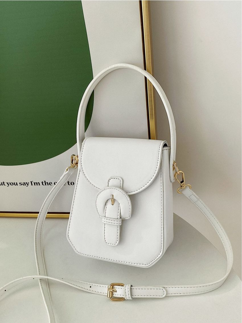 Buckle Detail Flap Novelty Bag
