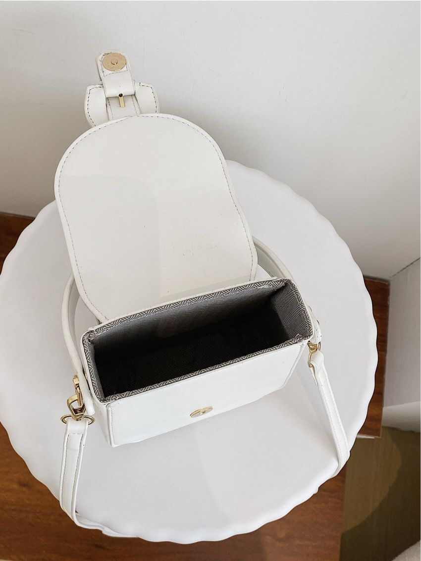 Buckle Detail Flap Novelty Bag