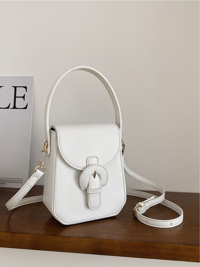Buckle Detail Flap Novelty Bag