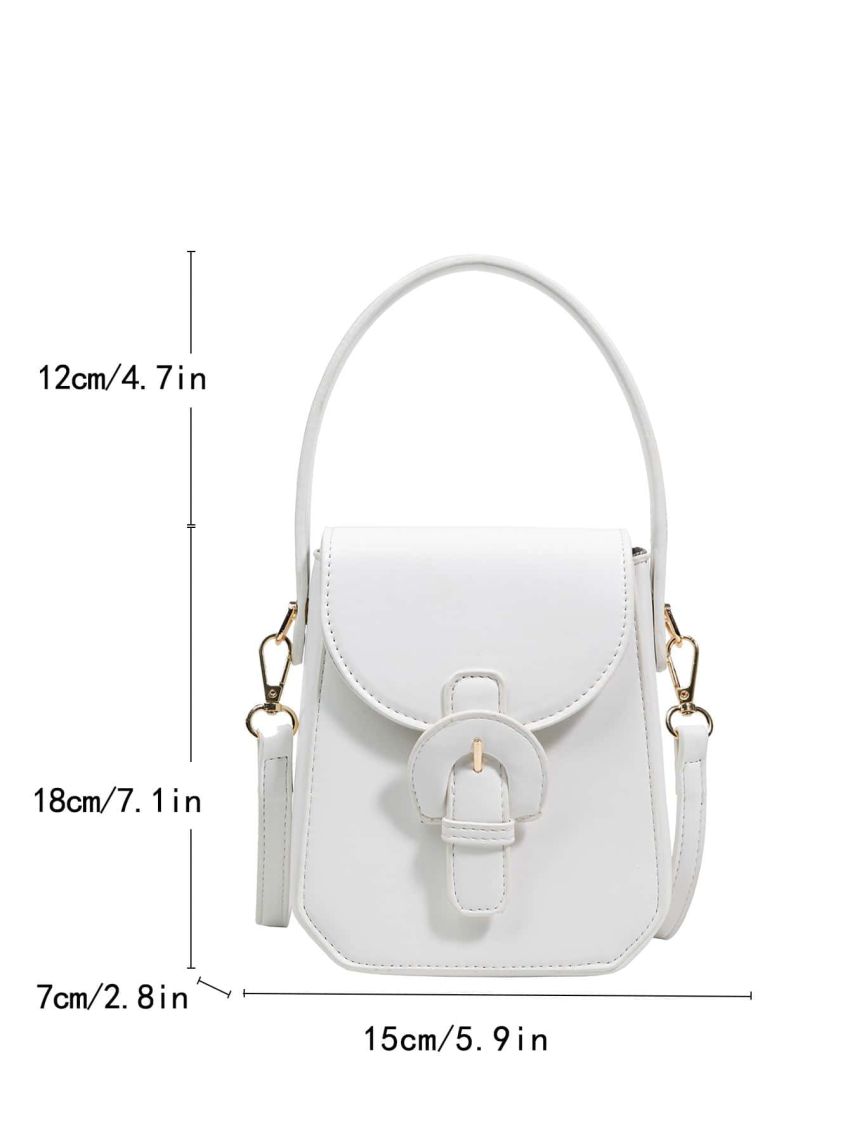 Buckle Detail Flap Novelty Bag