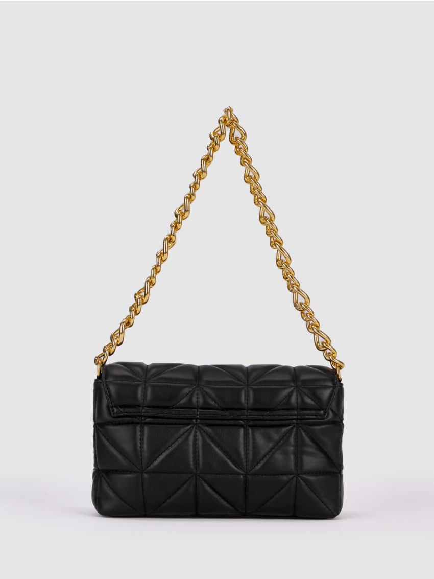 Minimalist Quilted Chain Decor Square Bag