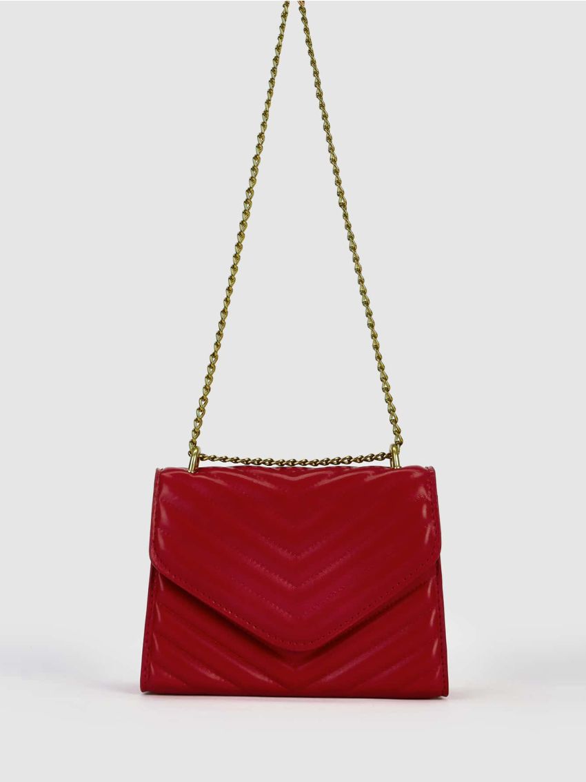 Mini Chevron Flap Square Bag