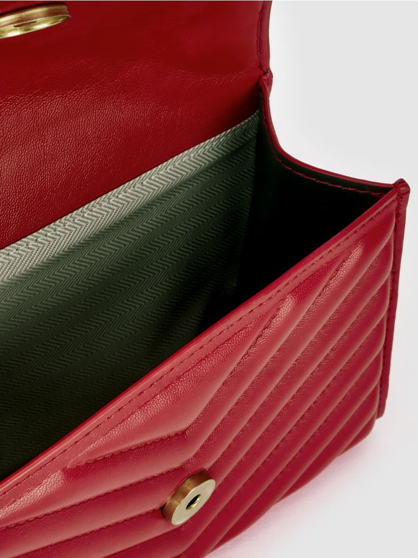 Mini Chevron Flap Square Bag