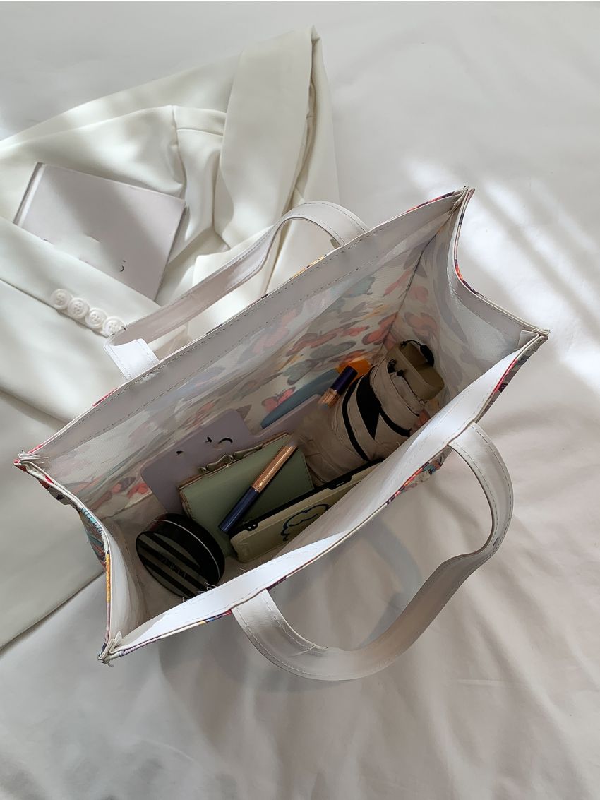 Butterfly Print Shopper Bag