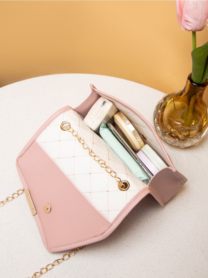 Mini Quilted Chain Flap Square Bag