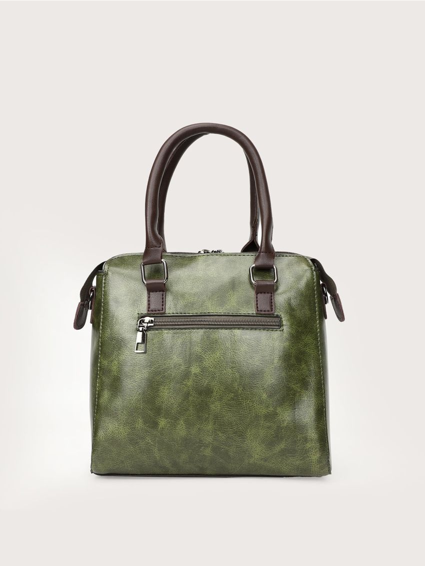 4pcs Double Zip Shoulder Tote Bag Set With Tassel Bag Charm