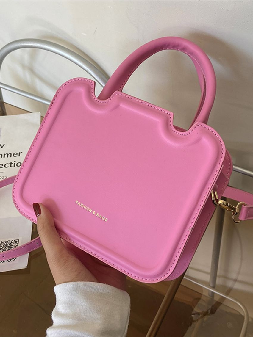 Mini Minimalist Letter Detail Square Bag