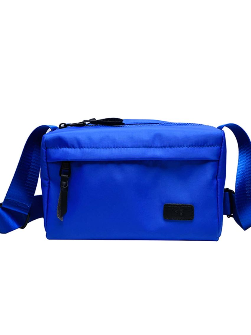 Letter Patched Detail Canvas Bucket Bag