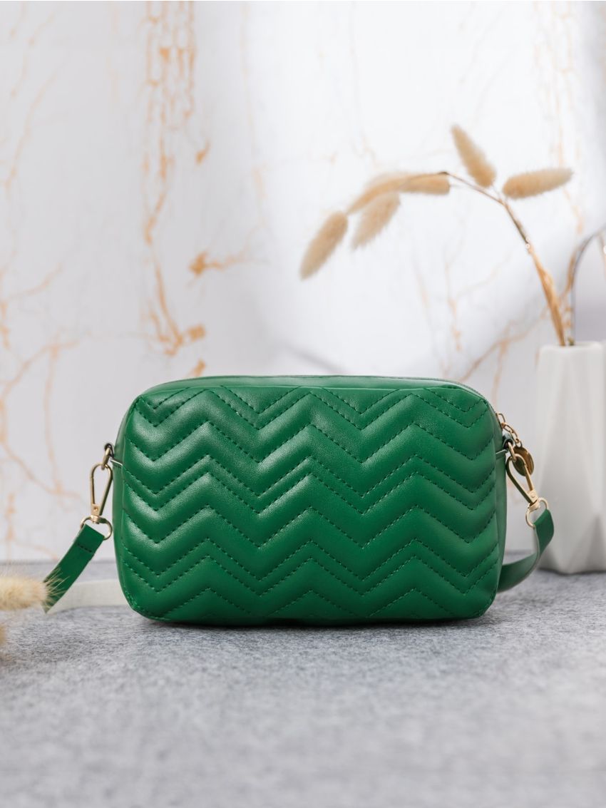 Mini Metal Decor Quilted Pattern Square Bag