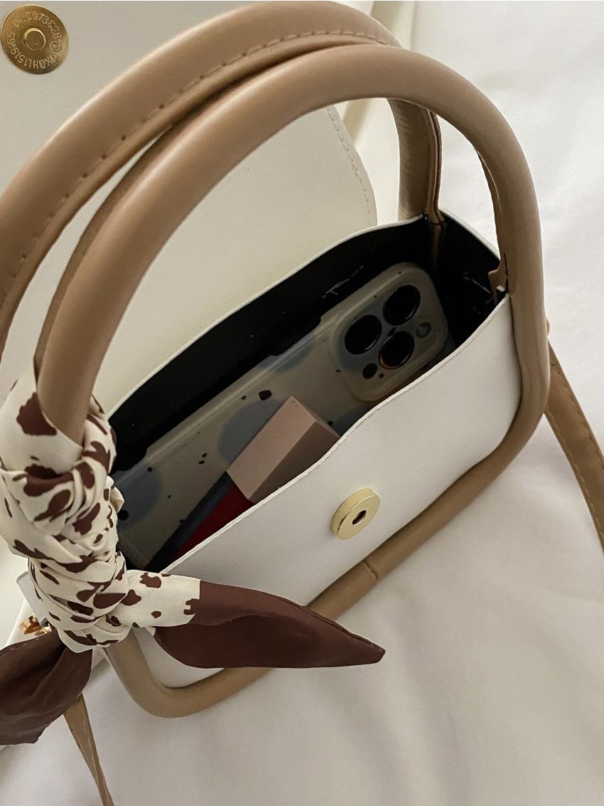 Mini Twilly Scarf Decor Flap Saddle Bag