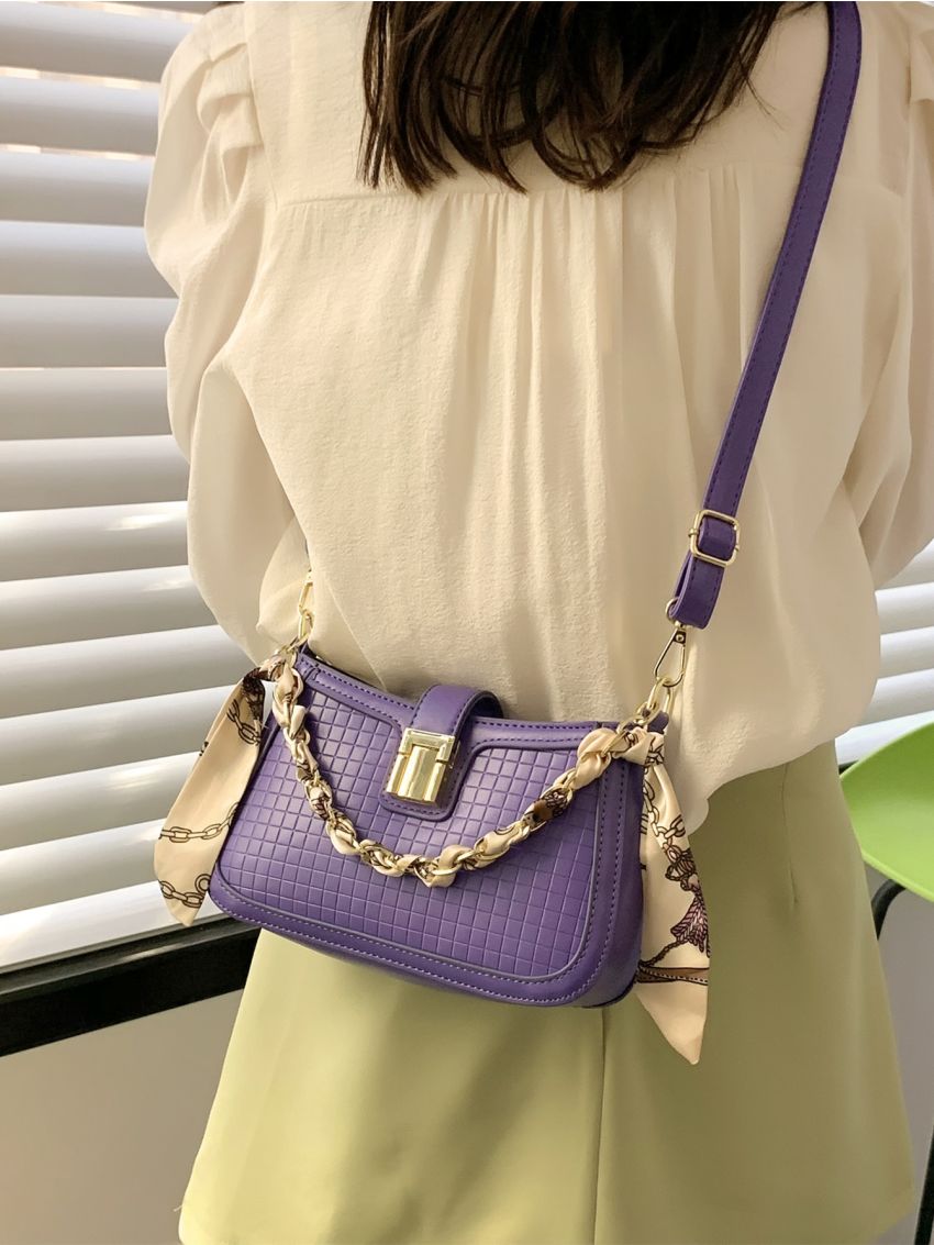 Twilly Scarf Decor Baguette Bag