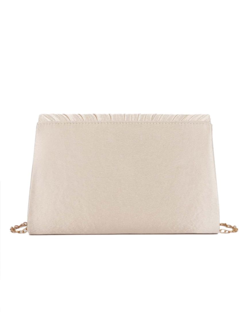 Ruched Detail Flap Chain Bag