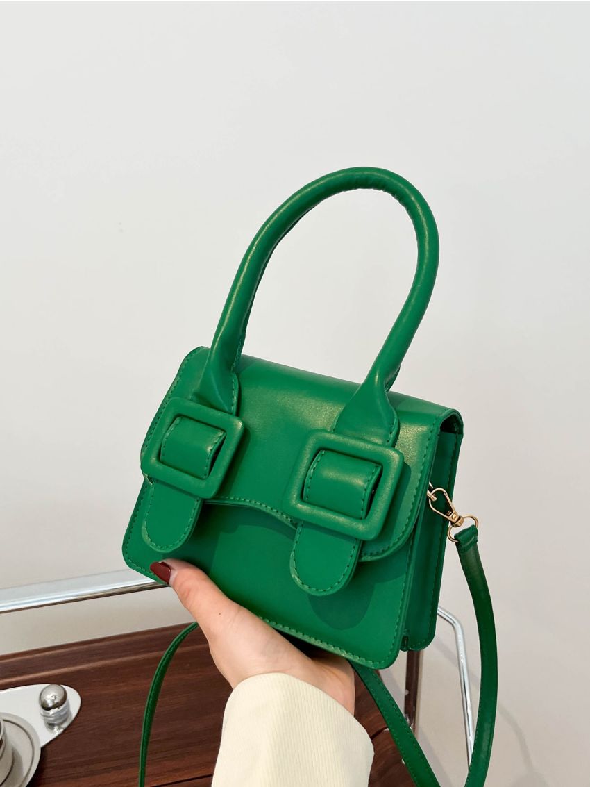 Mini Buckle Decor Flap Square Bag