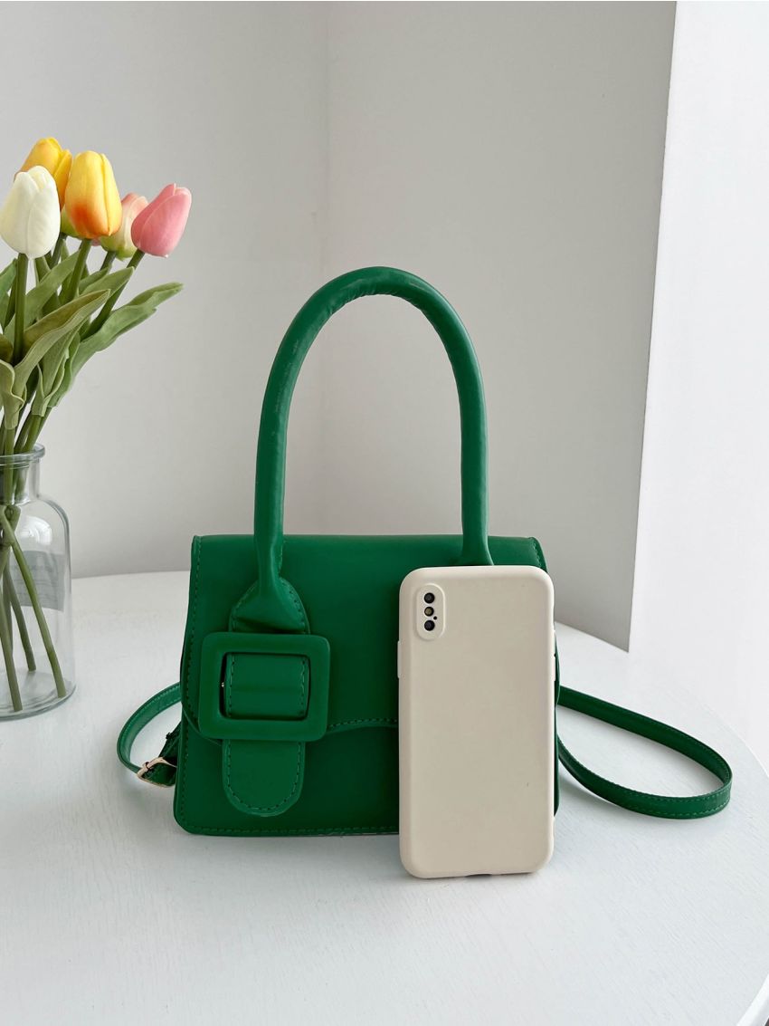 Mini Buckle Decor Flap Square Bag