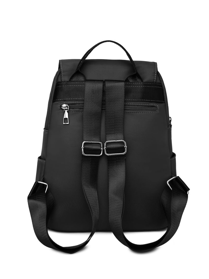 Fringe Trim Decor Flap Backpack