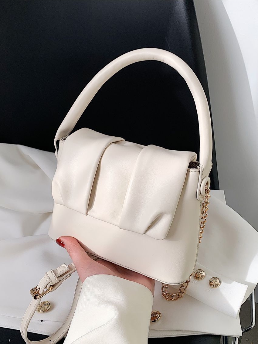 Minimalist Flap Ruched Bag