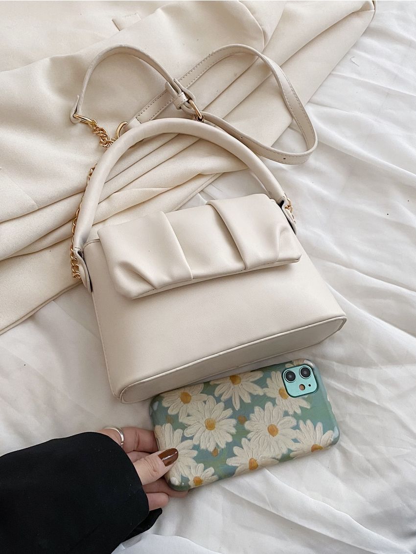 Minimalist Flap Ruched Bag