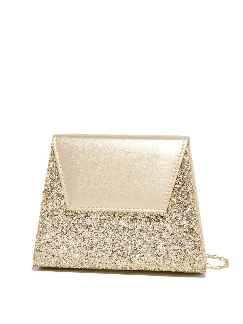 Sequin Decor Flap Square Bag