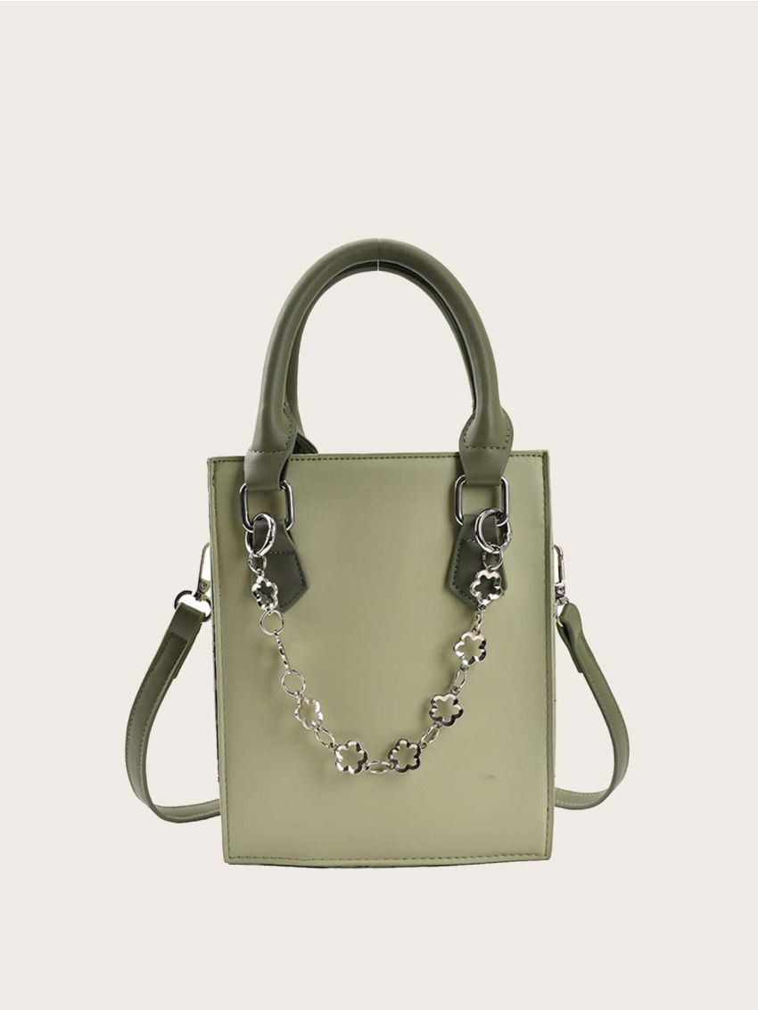 Minimalist Chain Decor Square Bag