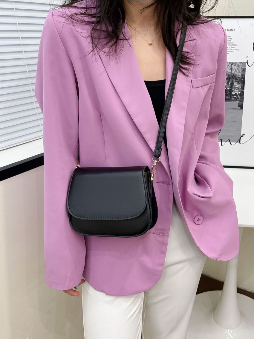 Mini Minimalist Flap Saddle Bag