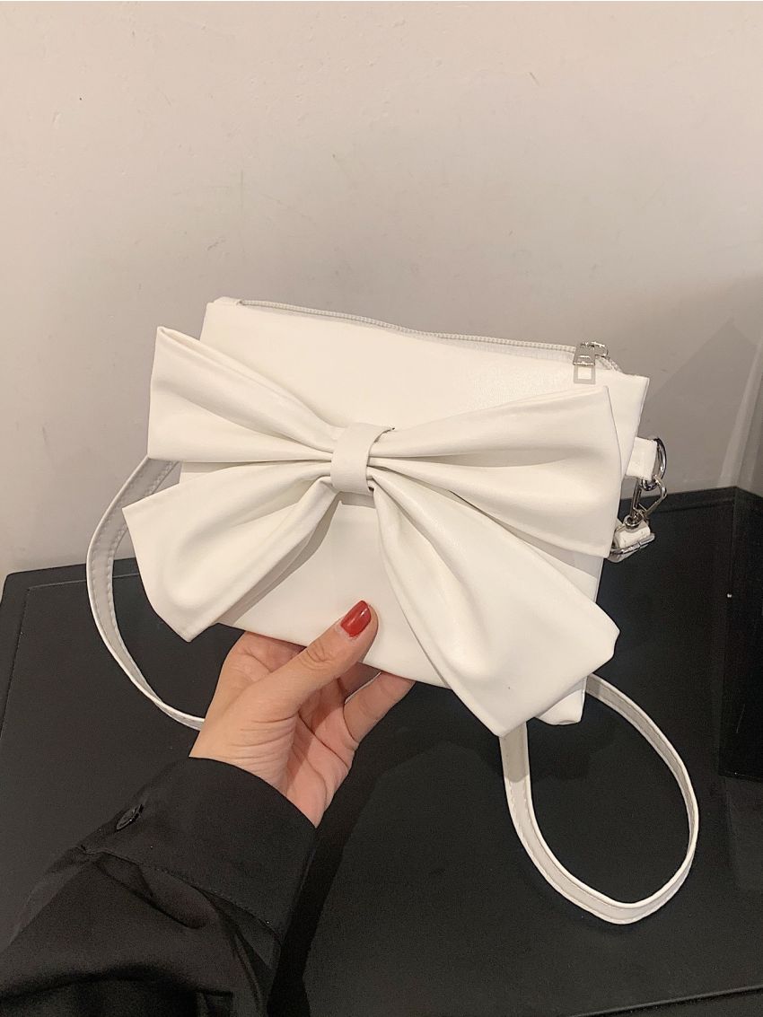 Mini Bow Decor Square Bag