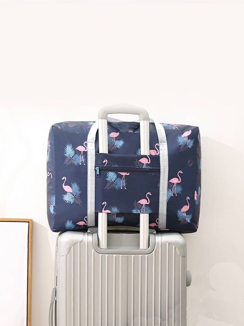 Flamingo & Tropical Print Duffel Bag