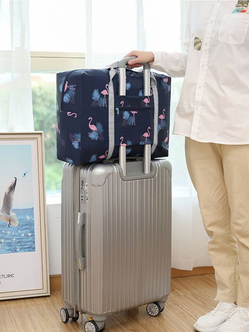 Flamingo & Tropical Print Duffel Bag