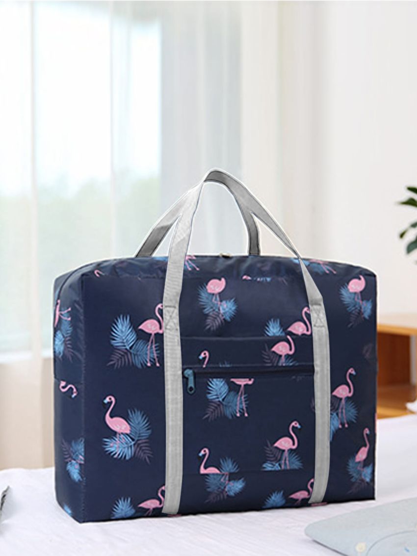 Flamingo & Tropical Print Duffel Bag
