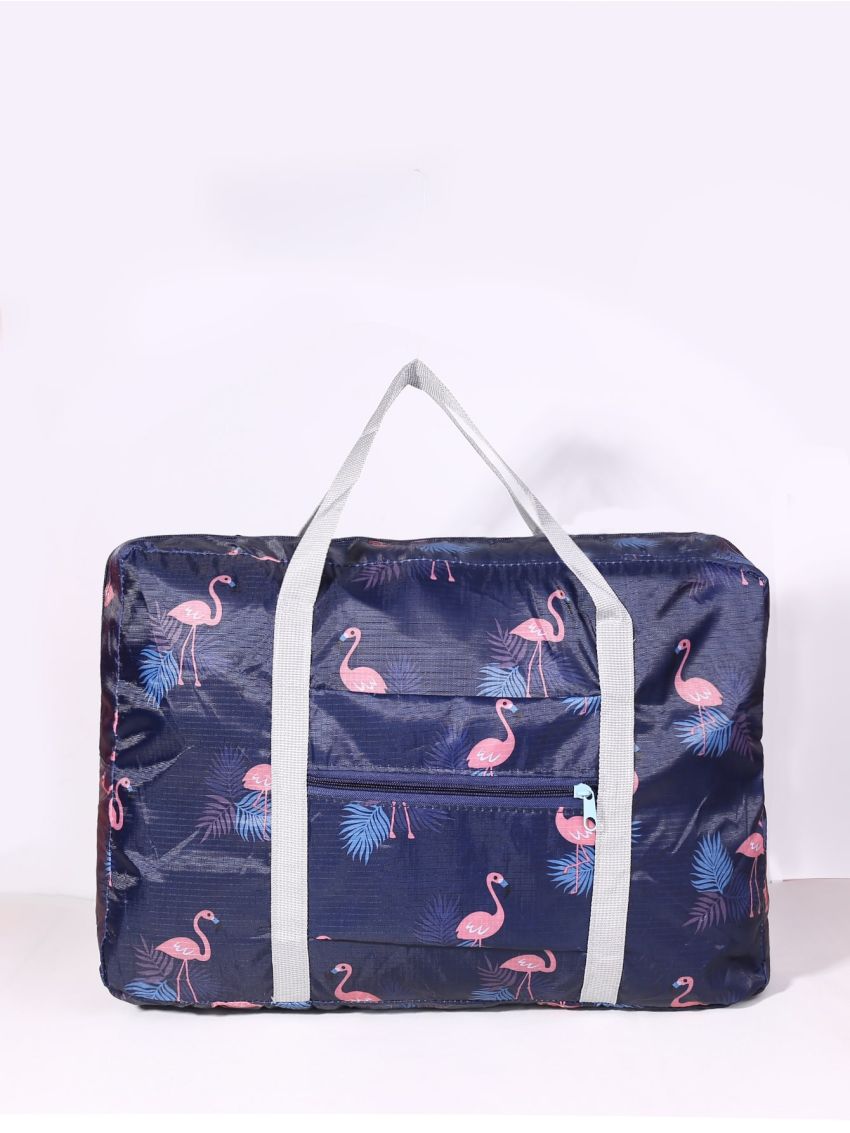Flamingo & Tropical Print Duffel Bag