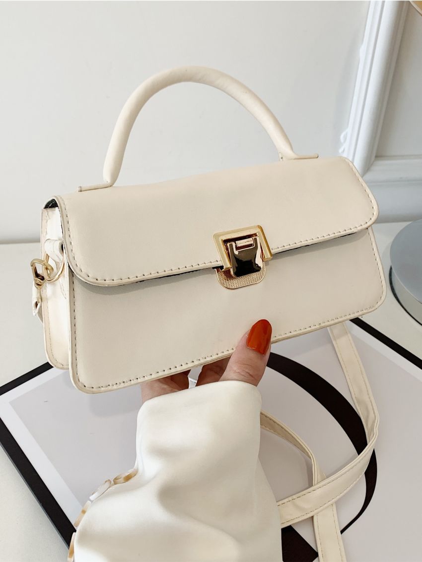 Metal Lock Flap Square Bag