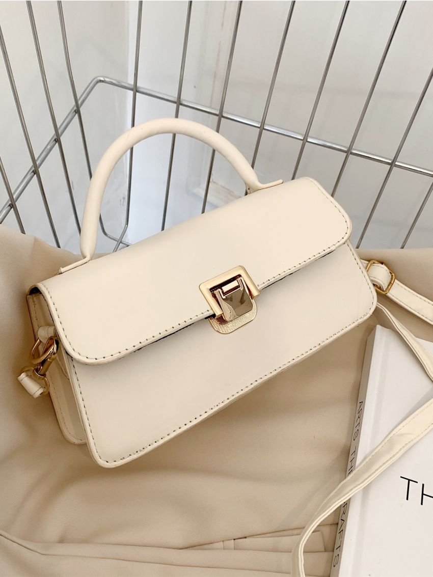 Metal Lock Flap Square Bag