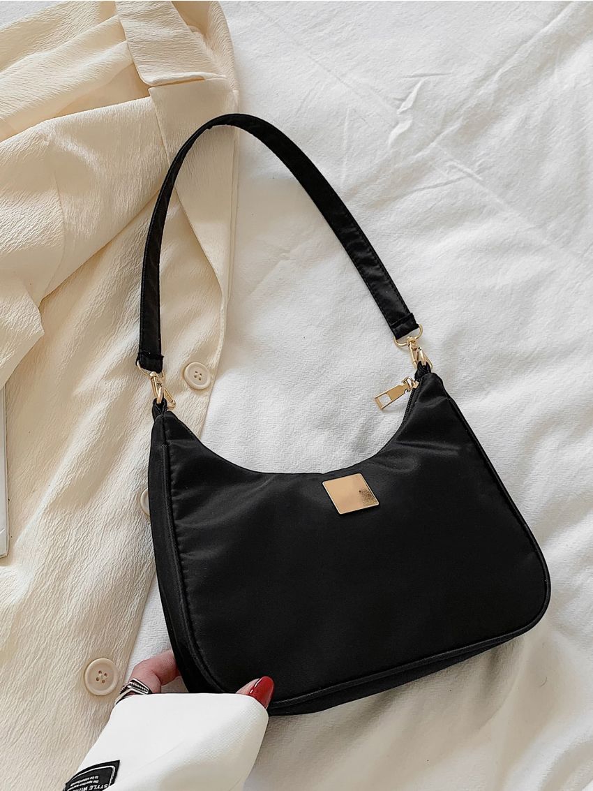 Metal Decor Shoulder Bag