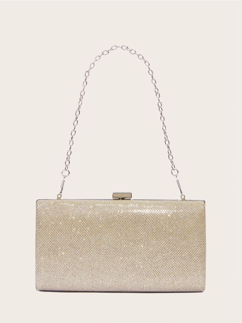 Glitter Chain Box Bag