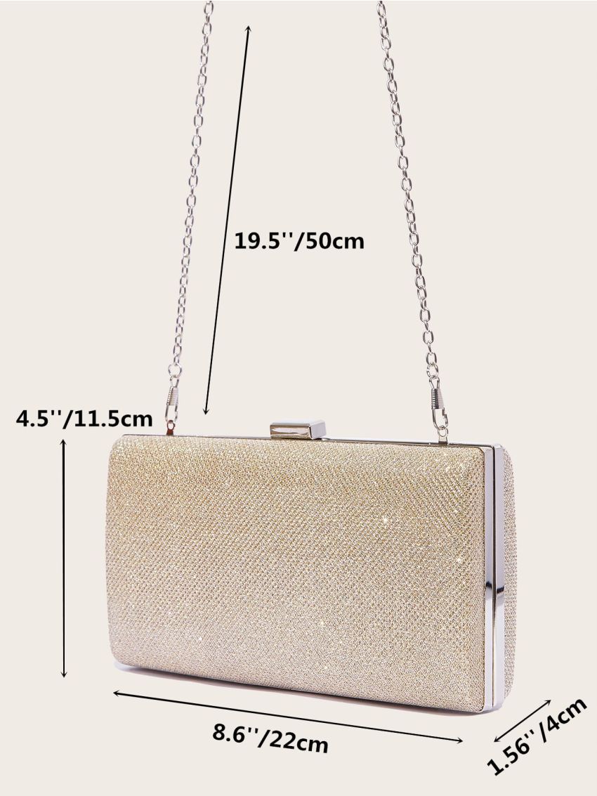 Glitter Chain Box Bag