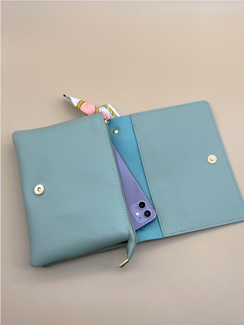 Twilly Scarf Decor Letter Graphic Square Bag