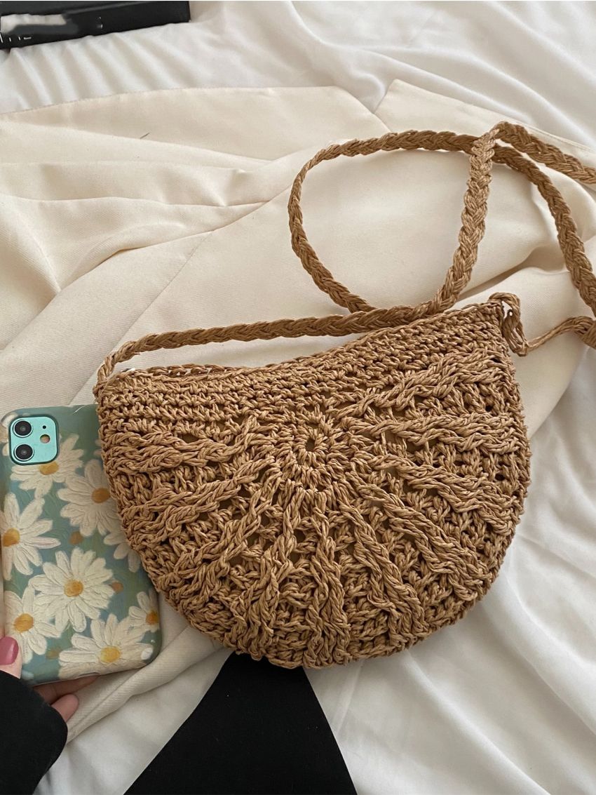 Minimalist Tassel Decor Straw Bag