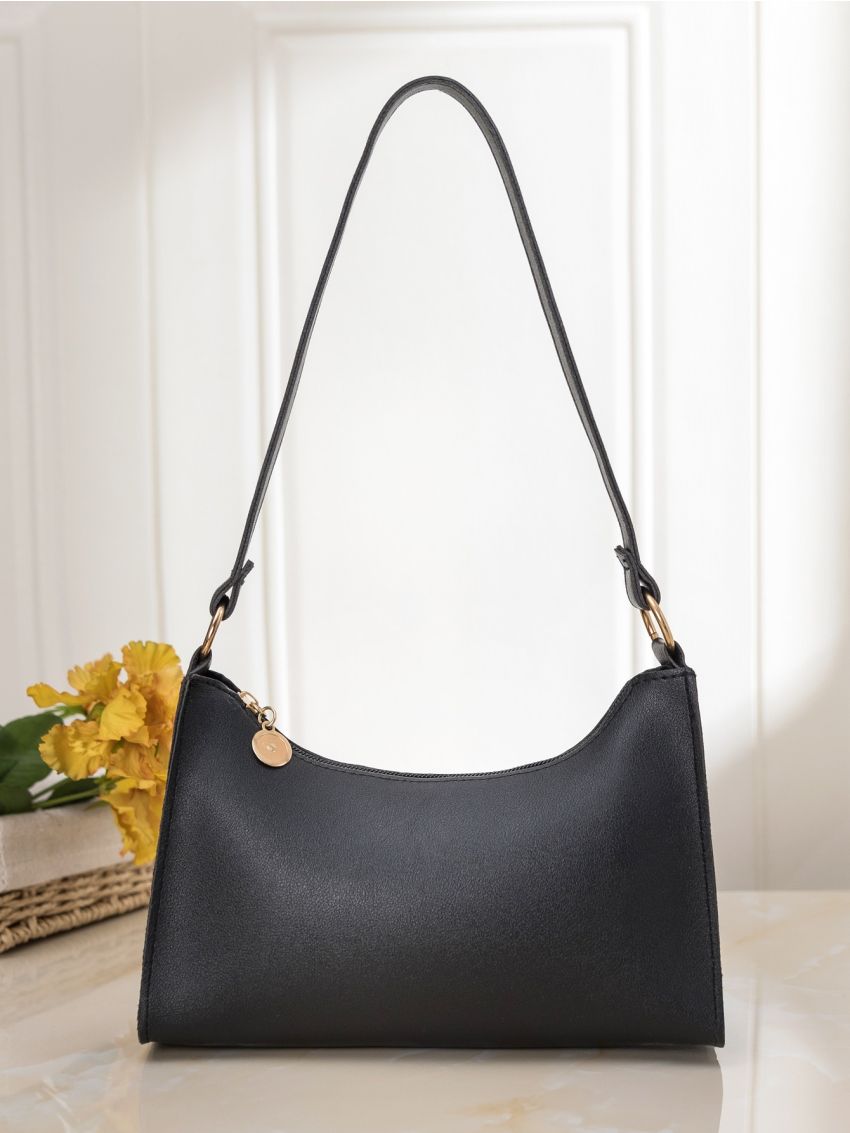 Minimalist Chevron Baguette Bag