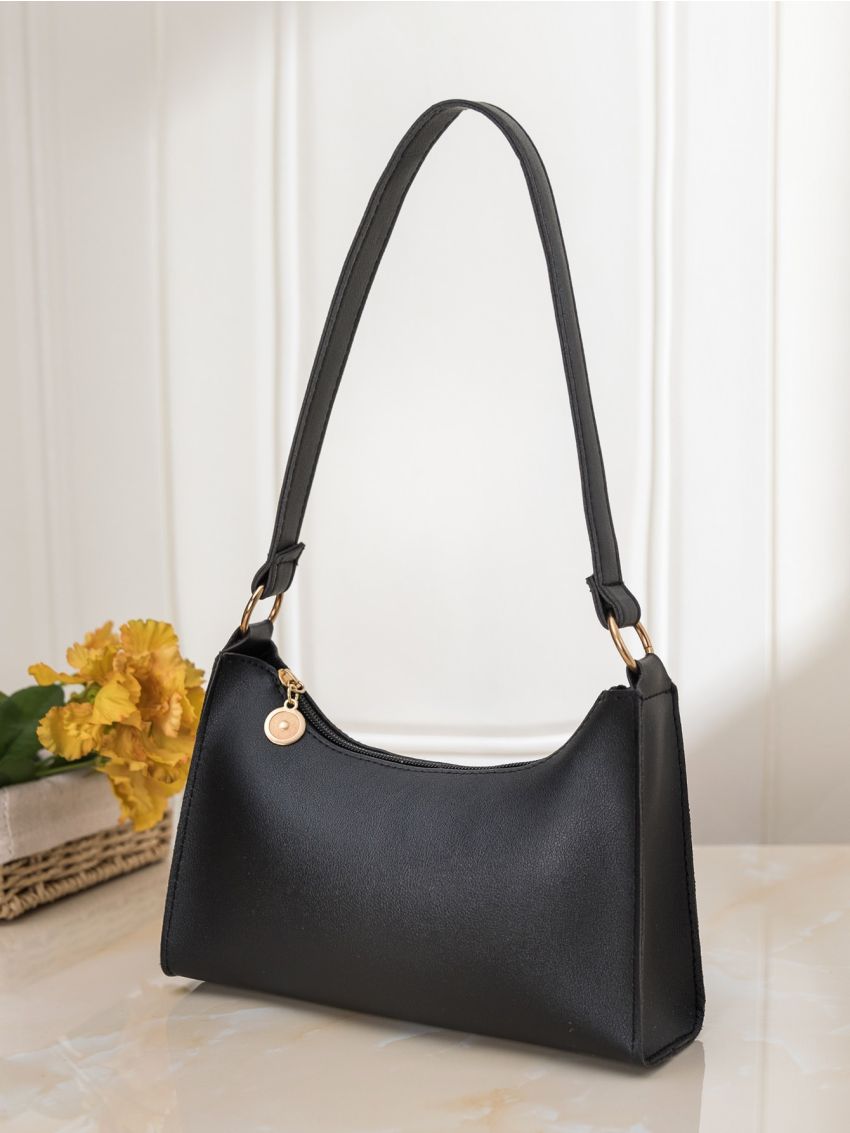 Minimalist Chevron Baguette Bag