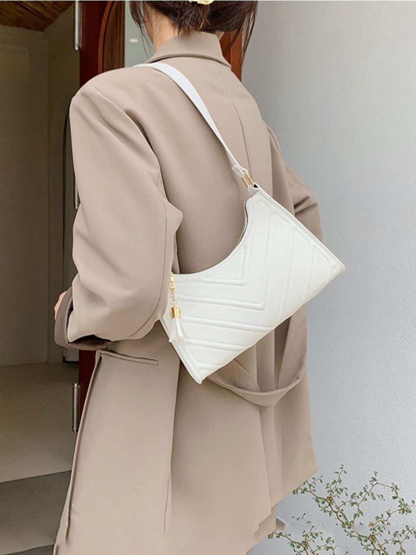 Chevron Baguette Bag