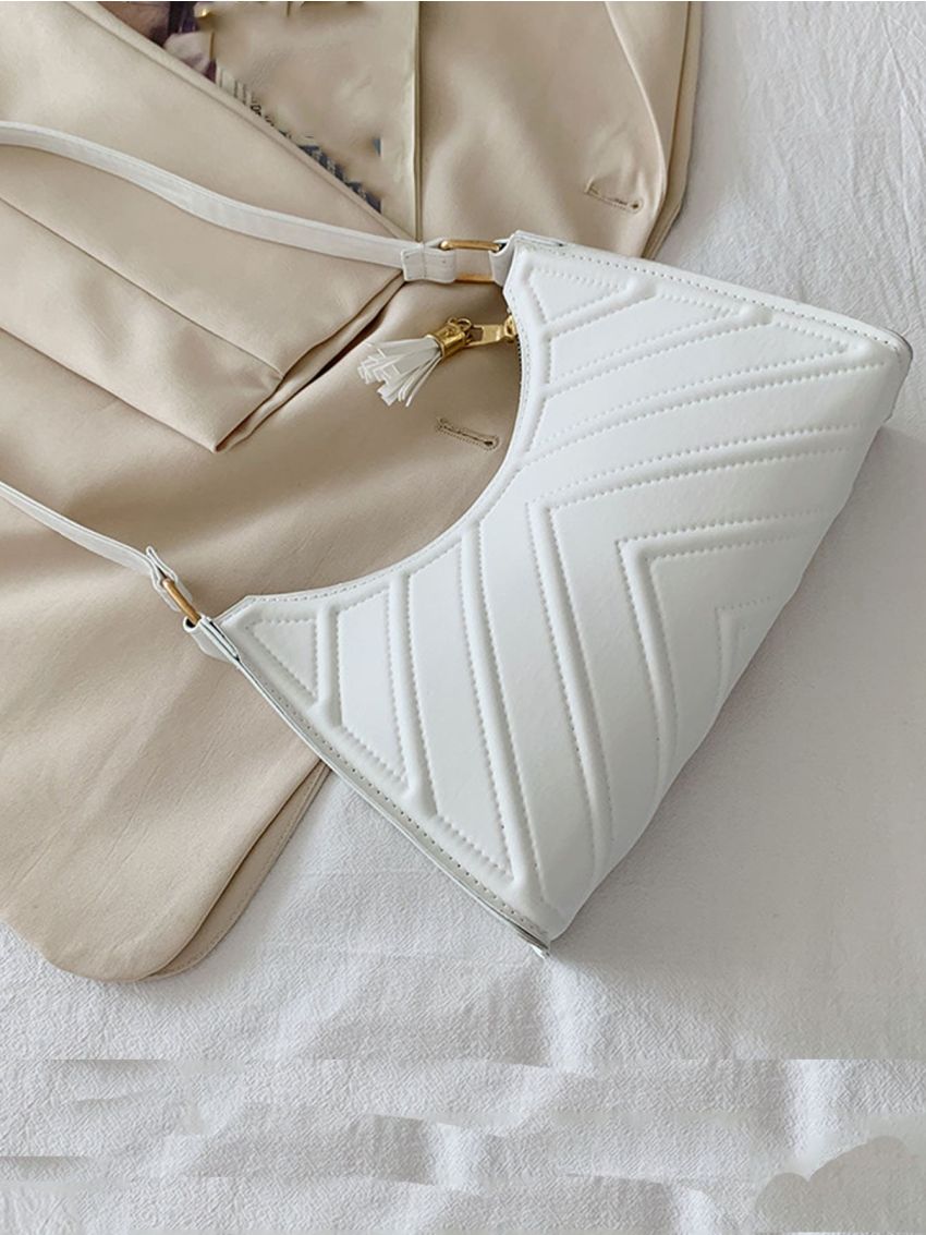Chevron Baguette Bag