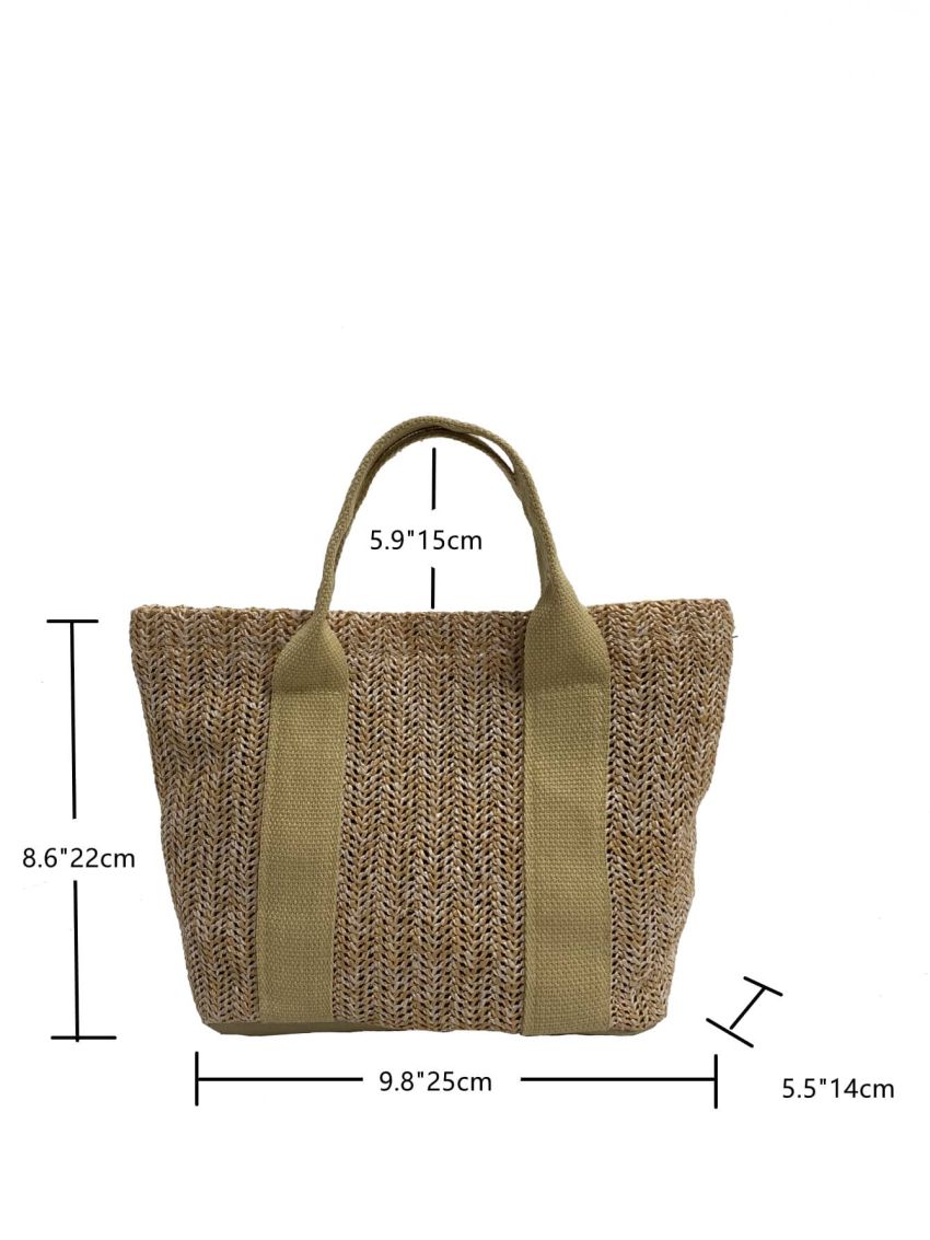 Hollow Out Detail Straw Bag