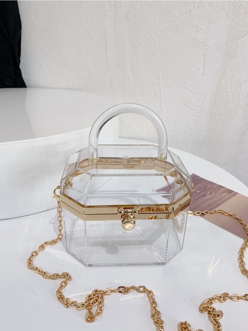 Mini Clear Chain Box Bag