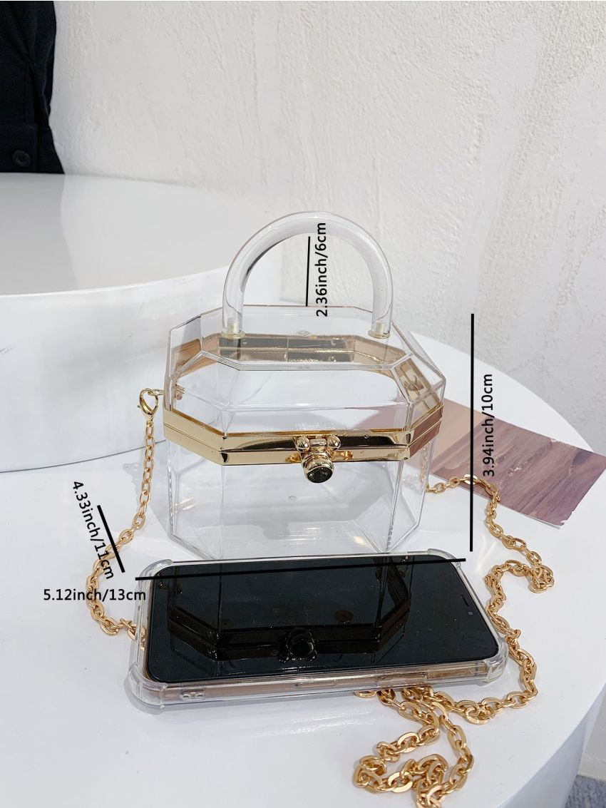 Mini Clear Chain Box Bag